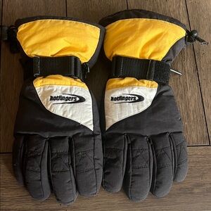 Men’s Yellow and Black Insulated Ski Gloves